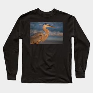 Sunset Heron Long Sleeve T-Shirt